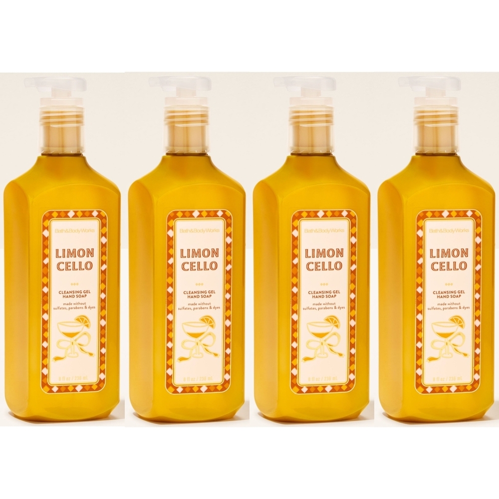 Bath Body Works Limoncello Cleansing Gel Hand Soap Set of 4 NEW Rare